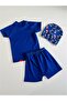 Boy's Character Printed Short-Sleeved Shorts Swimwear Set - 3