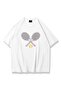 Women's Pink Tennis Tshirt White