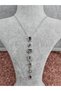 Silver Color Seven Color Stone Steel Y Necklace