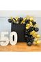 Black White Gold Confetti Balloon Set - 80 Piece Party Balloon + Chain and Tape with Gift - 3