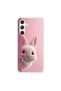 Samsung Galaxy A34 Compatible Transparent Case 5 with Plush Rabbit Design
