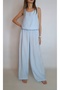 Women's Blue Balloon Bluz with Wide Pants Modal Fabric Suit Yy101246 - 6