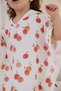 Baby Kids Muslin Poncho 1-4 Years 100% Cotton, Peach Pattern - 2