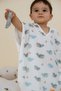 Baby Kids Muslin Poncho 1-4 Years 100% Cotton, Whales - 3