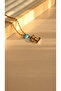 Steel Gold Color Spiral Chain ​​Evil Eye Beaded E Letter Steel Necklace - 3