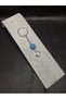 Blue Howlite Natural Stone Detailed Moon Star Tip Keychain - 2