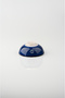 2Pcs Handmade Water Green-Navy Blue Medium Size (10cm Diameter) Ceramic Bowl Set with Tulip Motif-Hand Made - 6