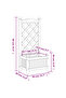 Planter with Trellis Brown Solid Wood Fir - 3