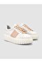 Monamae 100% Genuine Leather White - Powder Women's Sports Shoes - 2