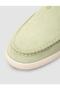 Monamae 100% Genuine Leather Green Suede Women's Loafer - 7