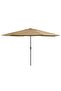 Outdoor Parasol with Metal Pole 390 cm Taupe