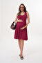 Pregnant and Maternity Sleeveless Knitted Fabric Midi Dress - 2