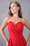 Red Crepe Fabric Double Breasted Collar Wide Leg Detail Thin Strap Women's Jumpsuit 582101 - 2