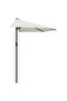Balcony Parasol with Aluminium Pole Sand 300x155 cm Half - 2