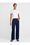 31795 Bow Detailed Short Sleeve Contrast T-Shirt-White - 4