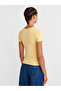 31906 Body Fitting Short Sleeve T-Shirt-Yellow - 2