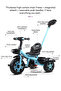Tricycles for Kids, with Storage Basket, Adjustable Seat and Parent Push Handle - 2