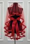 Red Bridal Veil Set, Pearl, Sequins and Glass Beads Embroidered, Henna Night Veil Set 6 Pieces - 3