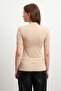 Women's 2 Pack Cream Bitter Coffee Short Sleeve Blouse - 4