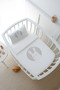 Pike Set - Pure Baby - White Rabbit with Gray Background - 80 X 120 cm