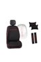 Red Piping Red Civic Embroidered Jacquard Woven Auto Cushion and Comfort Set - 2