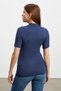 Women's 2 Pack Navy Blue Cream Short Sleeve Blouse - 7