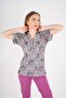 Unisex Patterned Pandex Doctor Nurse Hospital Chef Kitchen Scrubs Top Uniform - 5
