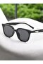 Geometric Gold Black Bone Frame Black Glass Women's Sunglasses - 2