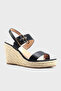 Double Strap Straw Wedge Heeled Shoes Shoes Oprah 5Fx - 2