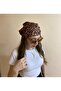 New Year Gift Brown Red Leopard Patterned Bandana - Summer Hair Accessory - Scarf 50*50 cm