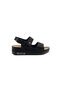 Women's Orthopedic Anatomical Sole Double-Strapped Velcro Back Buckle Daily Sandals Slippers Black Nubuck - 3