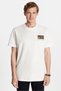 Relax Fit Relaxed Fit Cotton Front and Back Print and Embroidery Detail Crew Neck White Men's T-Shirt - 4