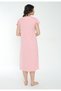 Women's 100% Cotton Short Sleeve Midi Length Nightgown / Pink 544 - 5