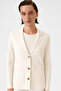 Ecru V-Neck Buttoned Women's Jacket - 3