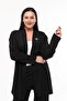 Plus Size Women's Summer Springwear Wrinkled Fabric Black Pants Cardigan Mother's Twin Set - 8