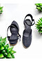 Linen Women's Sandals Wedge Heel - 2