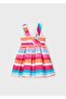 Girl's Asymmetrical Striped Dress - 5