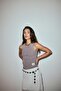 Ribbed Wide Halter Neck Sleeveless Basic Tank Top - 5