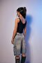 Vintage Text Printed Crop Tank Top - 8