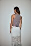 Ribbed Wide Halter Neck Sleeveless Basic Tank Top - 8