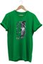 Türkiye Bozkurt Göktürk Türk Yazılı Ve Kurt Baskılı Regular Fit 100% Cotton Green T-Shirt