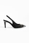 Women's Genuine Leather Evening Dress Shoes Black - 2