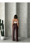 Wide Leg Draped Summer Pants with Waist Tie and Waist Elastic Misspnt2659 - 4