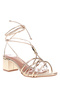 Vizzano Ladies Mid Heel Sandals Gold | Made In Brazil