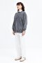 Black-Front Embroidery Detailed Sweat - 3