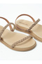 Ladies Sandals With Back Strap Gold | Made In Brazil - 4
