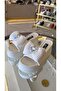 Imported Bow Heart Stone Women's Leather Slippers - 2