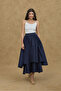 Multi-Layered Skirt Navy Blue - 5