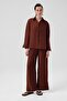 Brown Women's Pants with Slit Legs