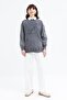 Black-Front Embroidery Detailed Sweat - 2